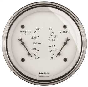 Old Tyme White™ Water/Volt Dual Gauge